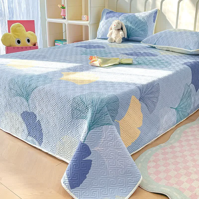 Easy-to-Use Ownkoti Pure Cotton Ginkgo Leaf Decorative Coverlet Versatile
