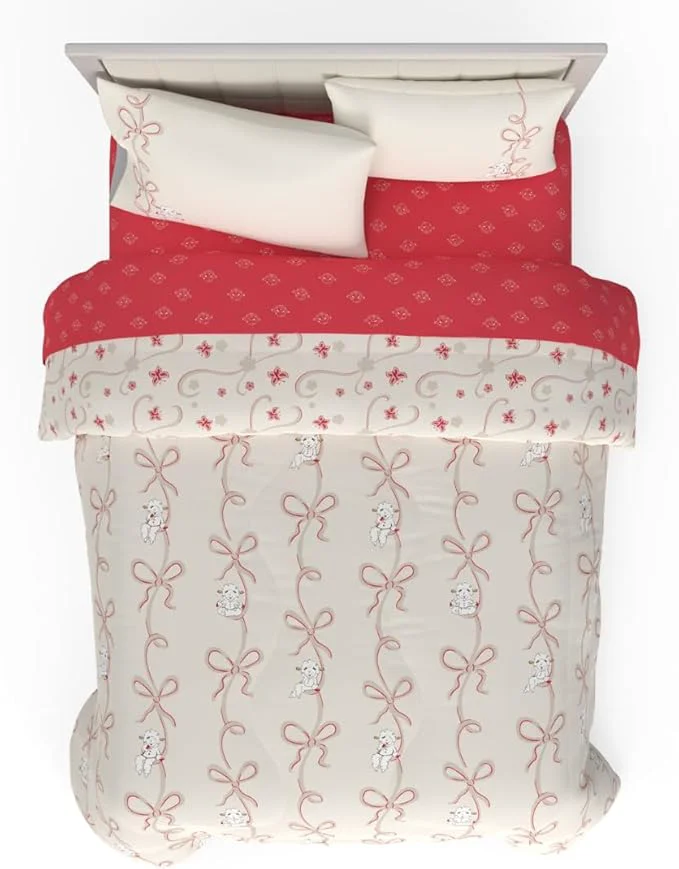 Safe Lamb Chop Bedding Set Full Size 7-Piece Super Soft Fluffy Reversible Comforter amp Sheet Set with Sham ly Licensed Product by Franco Collectibles Fashionable
