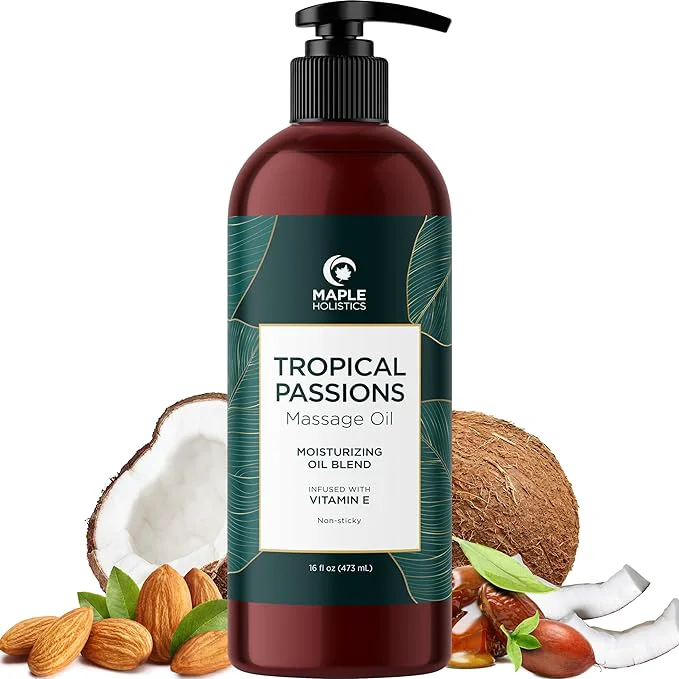 Long-Lasting Tropical Massage Oil for Couples Relaxation Refined