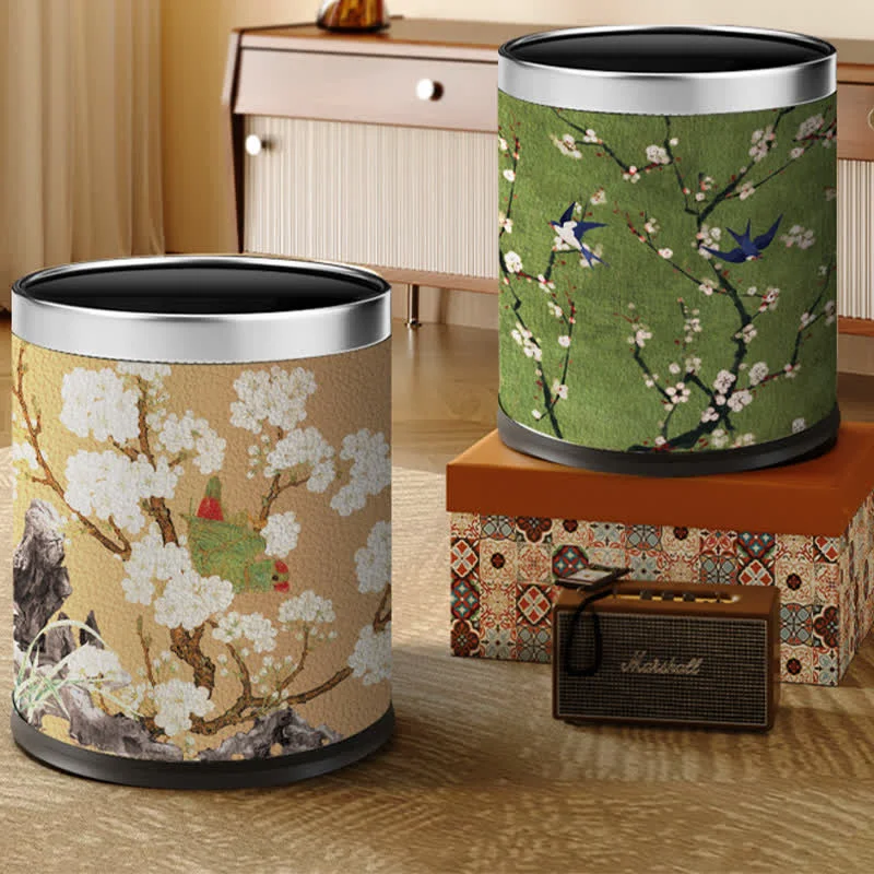 Healthy Ownkoti Vintage Floral Large Capacity Trash Bin Responsible