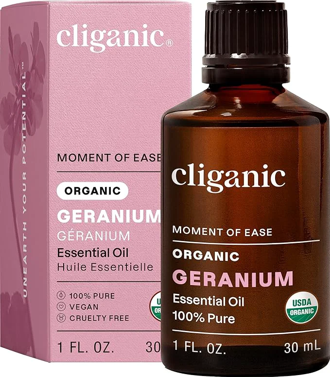 Traditional Cliganic Organic Geranium Essential Oil Pure Natural Functional