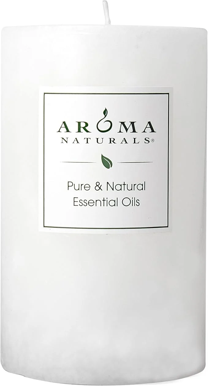 Trusted Aroma Naturals Patchouli and Frankincense Essential Oil White Scented Pillar Smart