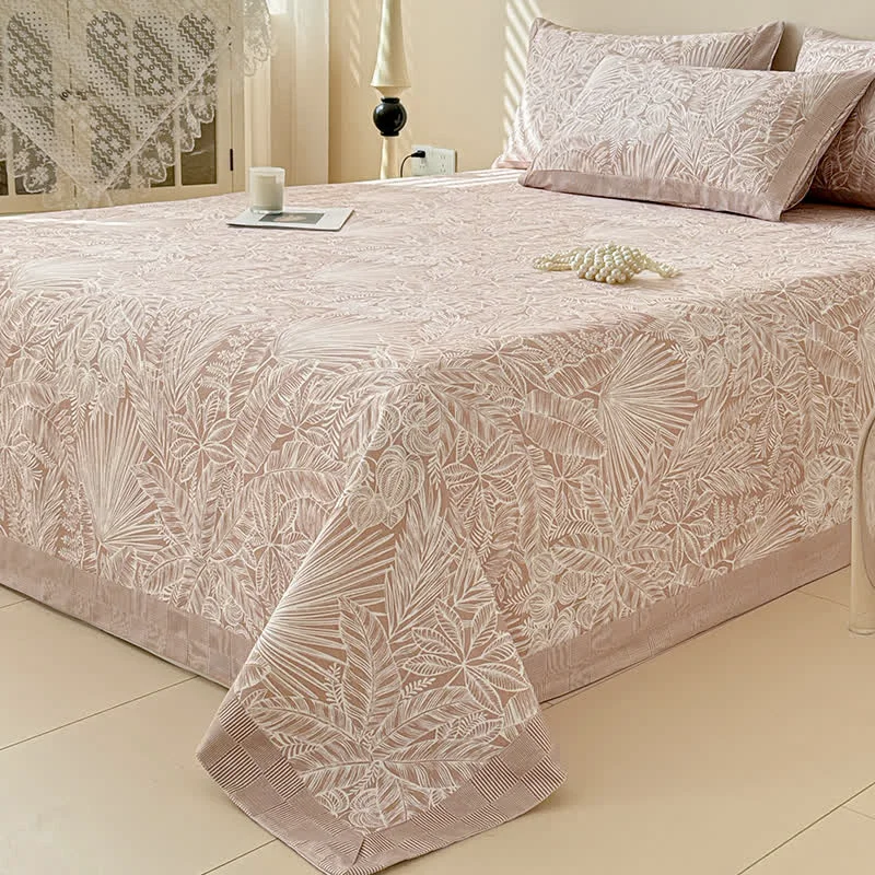 Certified Ownkoti Elegant Botanical Print Cotton Coverlet Healthy