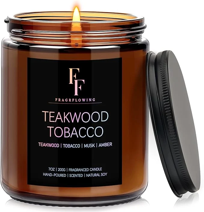 First-Class Teakwook Tobacco Scented Candle Selected