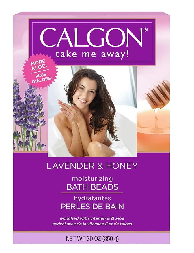 Original Calgon Ultra-Moisturizing Bath Beads Lavender Honey 30 oz Unique