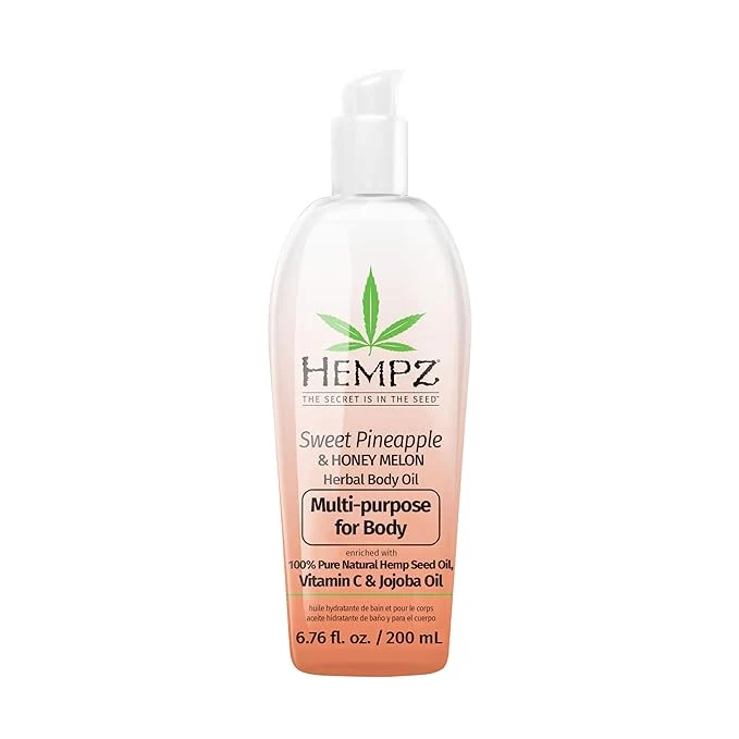 Secure Hempz Sweet Pineapple Honey Melon Herbal Hydrating Multi-Purpose Body Oil Prestigious