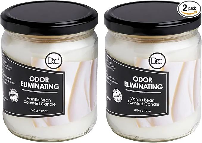 Elite Vanilla Two Pack Odor Eliminating Highly Fragranced Candle Top-Quality