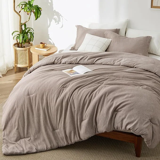 Quality Bedsure Oversized King Comforter Set - Khaki Soft Bedding for All Seasons Cationic Dyed Bed Set 3 Pieces 1 Oversized King Size Comforter 120 quot x98 quot and 2 Pillow Shams 20 quot x36 quot 2 quot Traditional