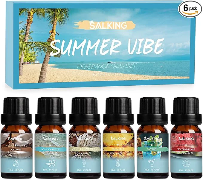 World-Class SALKING Summer Fragrance Oils Set Premium Essential Oils Gift Set Soft