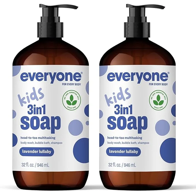 Healthy Everyone 3-in-1 Kids Soap Body Wash Bubble Bath 32 Ounce Lavender Lullaby Prestigious