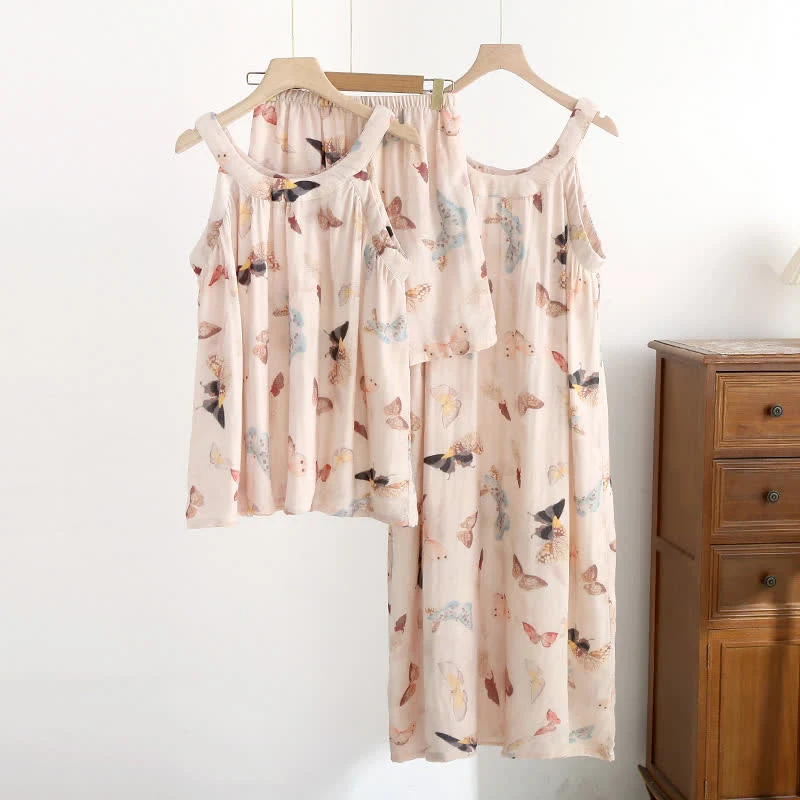 Unique Ownkoti Vintage Butterfly Print Camisole Nightwear Reliable