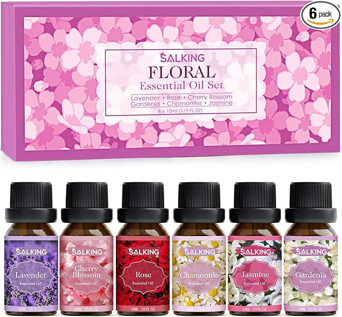 Recyclable SALKING Floral Essential Oils Set Premium Pure and Natural Essential Oils Classic