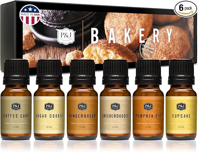 Soft P J Trading Bakery Set of 6 Fragrance Oils High-Grade