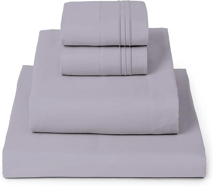 Reusable Mellanni King Sheets Set - 4 PC Iconic Collection Bedding - Hotel Luxury Extra Soft Cooling Bed Sheets - Wrinkle Fade Stain Resistant King Lavender Carefully Designed