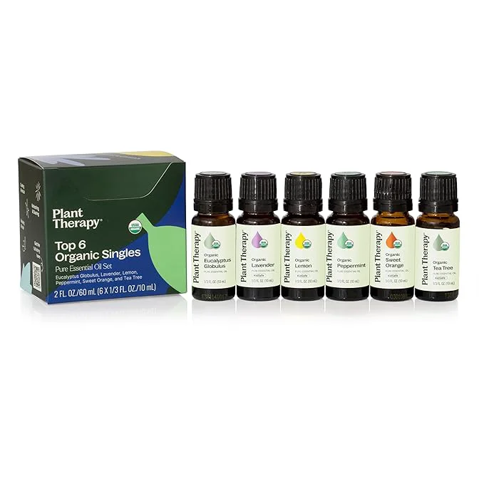 Comfortable Plant Therapy Top 6 USDA Organic Essential Oil Set Relaxed