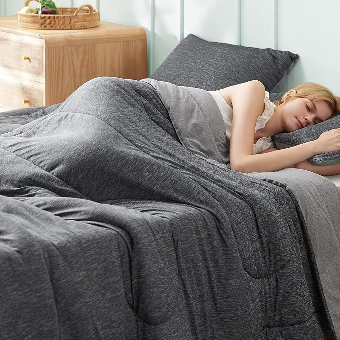 Artisan Bedsure Full Comforter Set - Cooling and Warm Bed Set Dark Grey Reversible Bedding for All Season 3 Pieces 1 Full Size Comforter 82 quot x88 quot and 2 Pillow Cases 20 quot x26 quot Fine Crafted