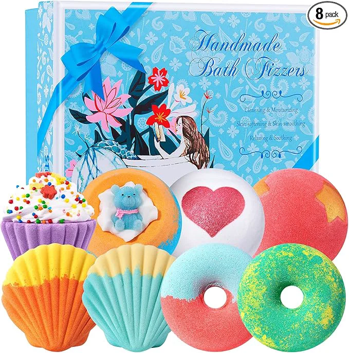 Versatile STNTUS INNOVATIONS Bath Bombs 7 Natural Bath Bomb Gift Set Bubble Bathbombs Safe