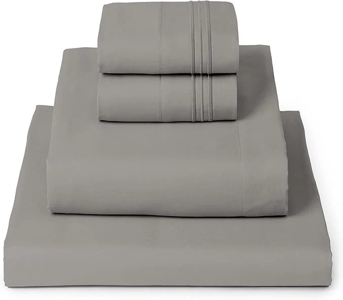 Original Mellanni King Sheets Set - 4 PC Iconic Collection Bedding - Hotel Luxury Extra Soft Cooling Bed Sheets - Wrinkle Fade Stain Resistant King Taupe Safe
