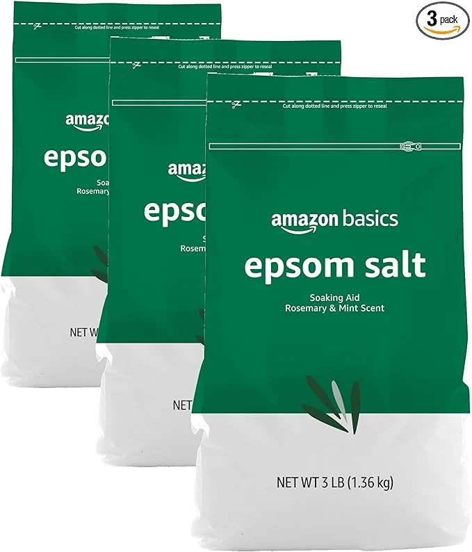 Casual Amazon Basics Epsom Salt Soaking Aid Soothing Rosemary Mint Scent 3 Pound Premium