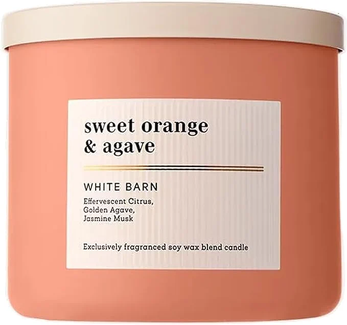 Lightweight Bath Body Works 3-Wick Candle Sweet Orange Agave Citrus Candle Strong Superior
