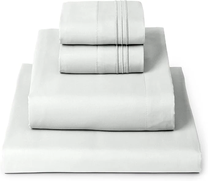 Flexible Mellanni King Sheets Set - 4 PC Iconic Collection Bedding - Hotel Luxury Extra Soft Cooling Bed Sheets - Wrinkle Fade Stain Resistant King Ivory Optimized