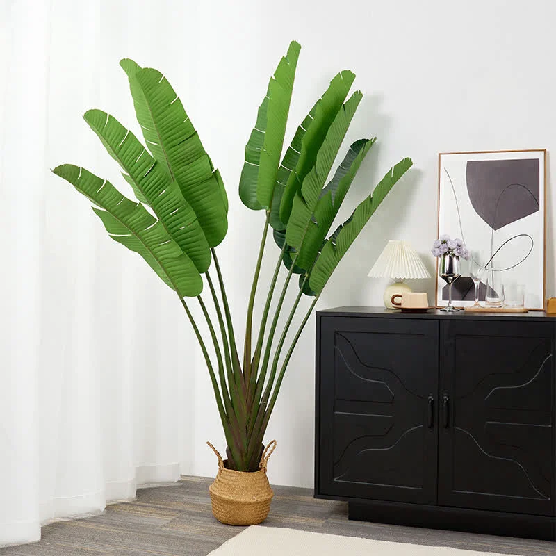 High-End Ownkoti 59 quot H Faux Travelers Palm Tree in Pot Reliable