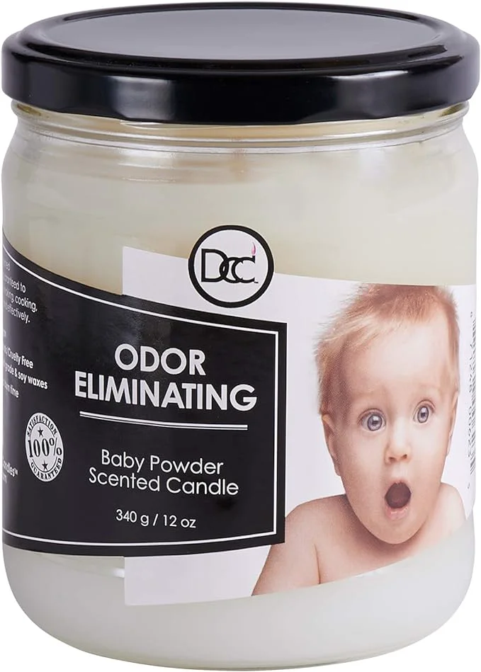 Detailed Baby Powder Odor Eliminating Highly Fragranced Candle Outstanding