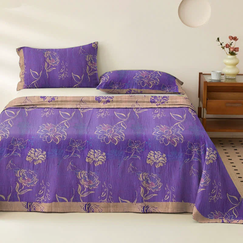 High-Quality Ownkoti Peony Organic Cotton Sheet Bedspread Premium
