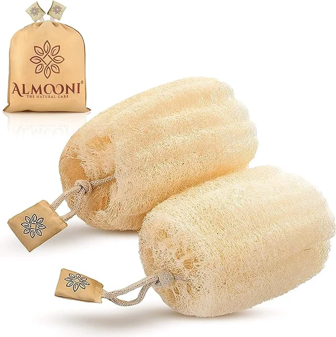 Enhanced Almooni Natural Loofah Exfoliating Body Scrubber Top-Quality