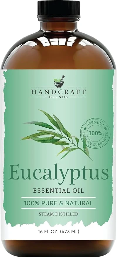 Healthy Handcraft Blends Eucalyptus Essential Oil in Glass Bottle – Huge 16 Fl Oz – Original