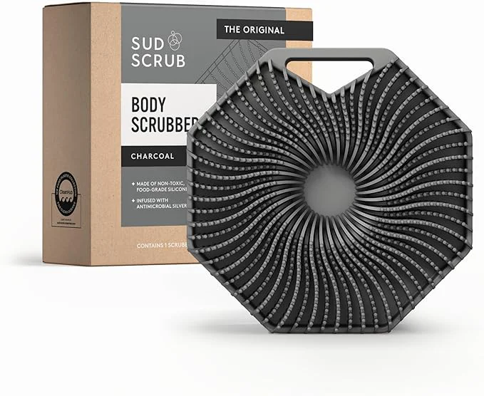 Dependable Sud Scrub® Antimicrobial Silicone Body Scrubber Exfoliating Body Brush Organic