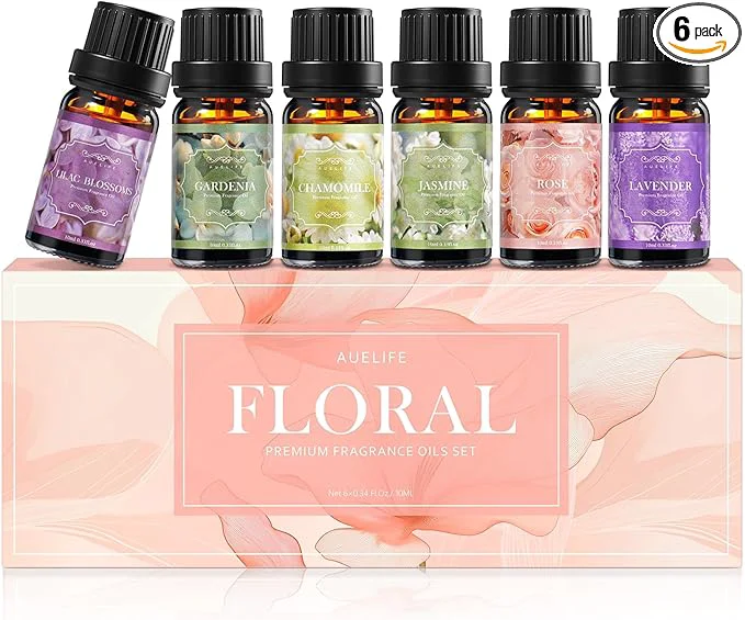 Secure Auelife Floral Essential Oils Set Original Design
