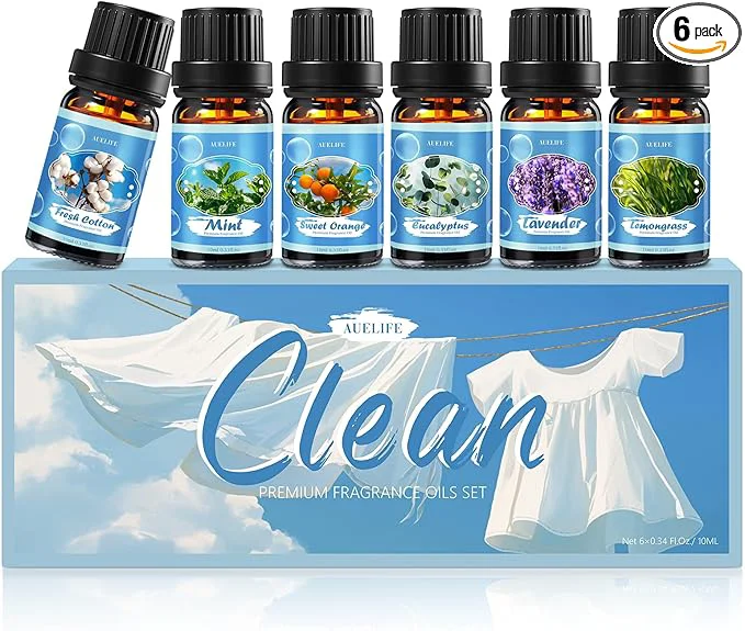 Exclusive Clean Essential Oils Set for Diffuser Candle Making 6 Pack Premium Prestigious