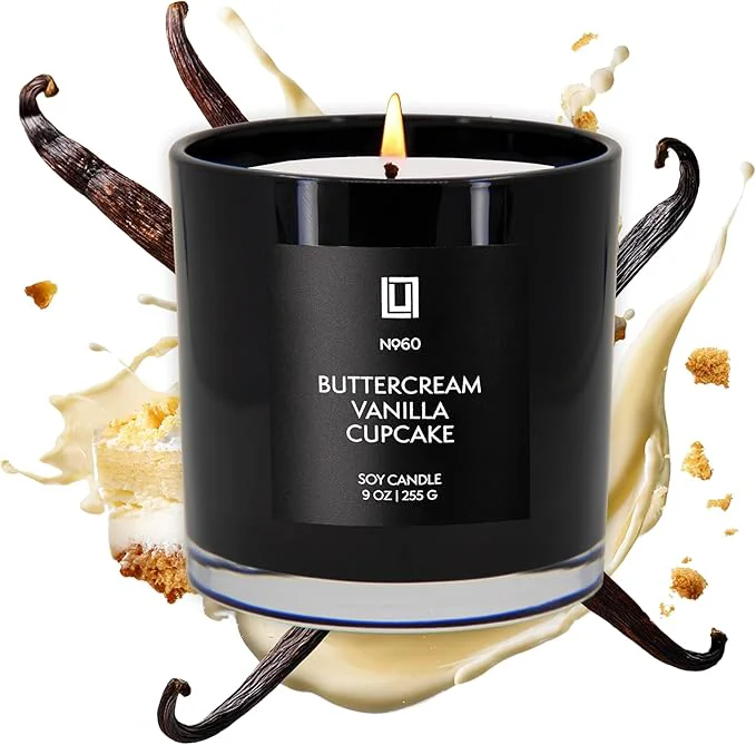 Versatile Lulu Candles Buttercream Vanilla Cupcake Luxury Scented Soy Jar Candle Pure