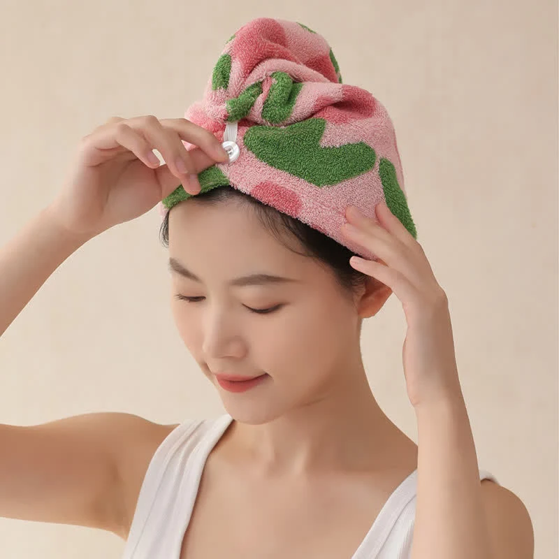 Superior Ownkoti Yarn-dyed Tulip Cotton Hair Towel Wrap Artisan