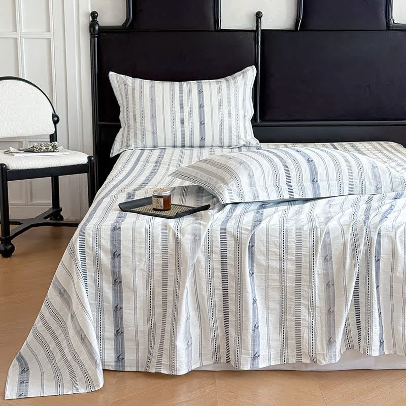 Powerful Ownkoti Striped Jacquard Pure Cotton Sheet Bedspread Fine