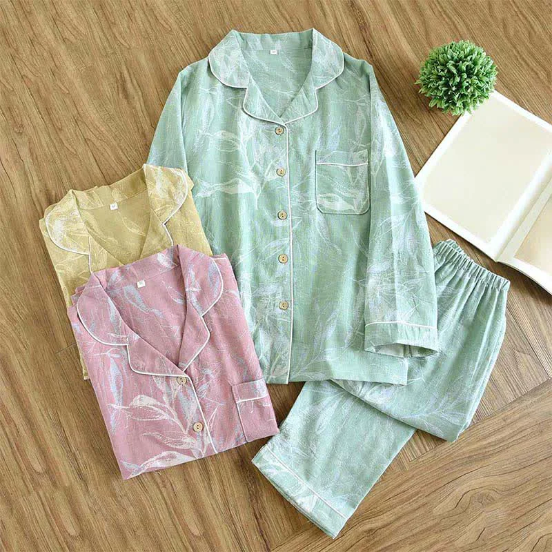 Proven Ownkoti Bamboo Leaf Inspired Cotton Pajama Set High-Performance