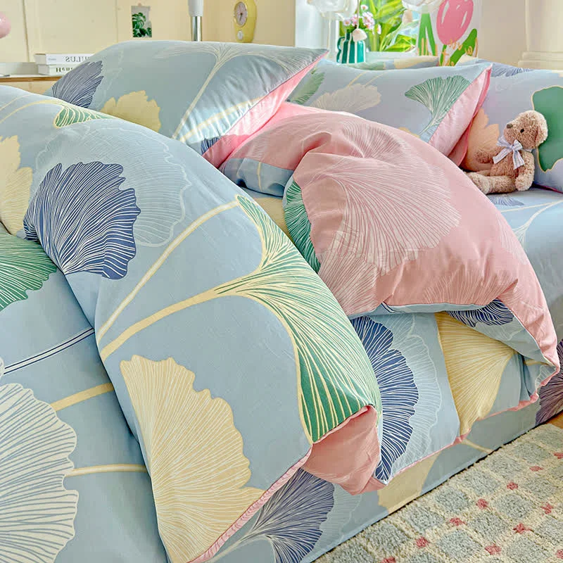 Enhanced Ownkoti Fresh Ginkgo Leaf Pure Cotton Bedding Top-Quality