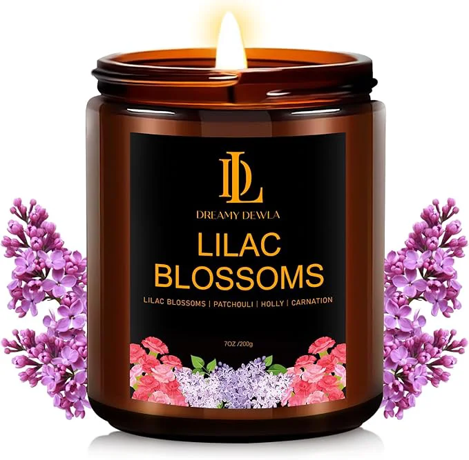 Unique Lilac Blossom Scented Candles Lilac Blossom Candle Aromatherapy Candle Gifts Easy-to-Use