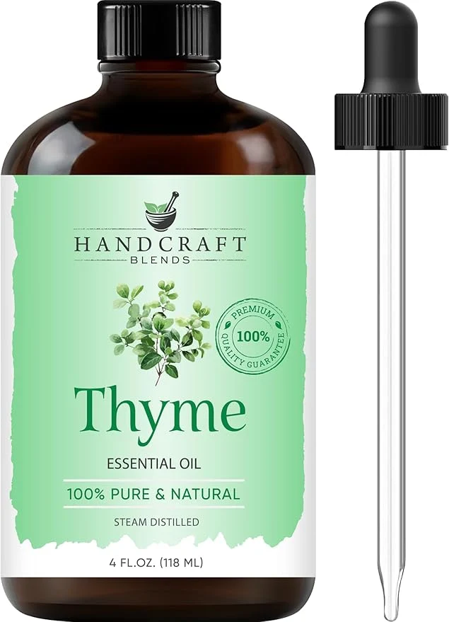 Excellent Handcraft Blends Thyme Essential Oil – Huge 4 Fl Oz – Pure and Natural – Fast