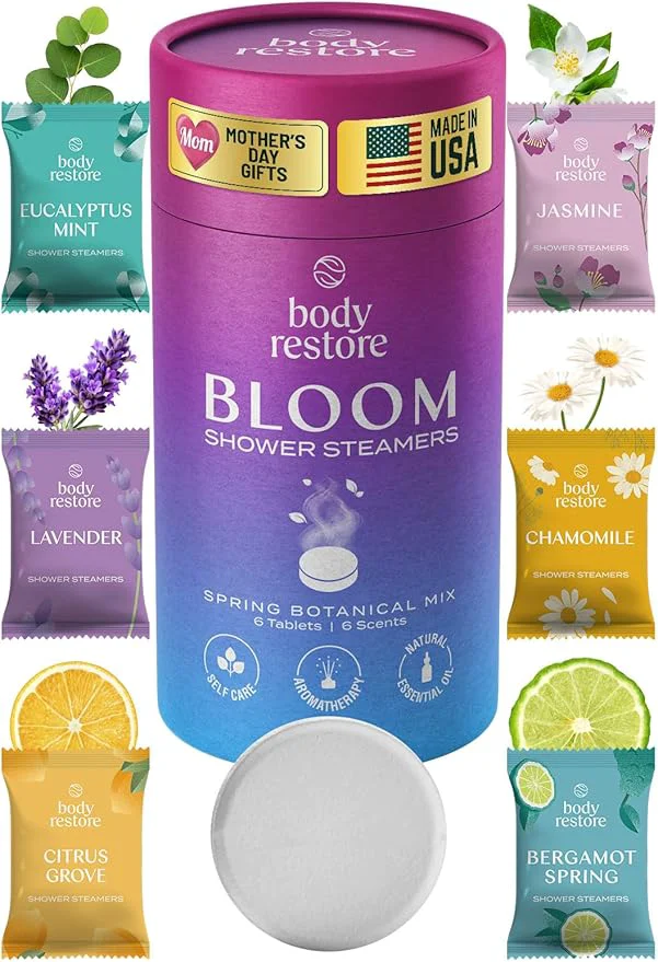 Crafted Body Restore Shower Steamers Aromatherapy 6 Pack – Mothers Day Gifts Fine Crafted