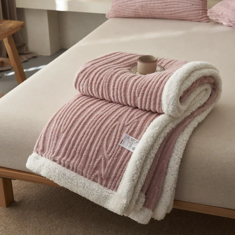 Healthy Ownkoti Tree Pattern Jacquard Sherpa Blanket Traditional