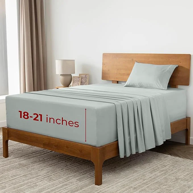 Reliable Mellanni Extra Deep Twin XL Sheets - 3 PC Iconic Collection Bedding - Hotel Luxury Ultra Soft Cooling Bed Sheets - Wrinkle Fade Stain Resistant Twin Extra Long Spa Mint Sustainable