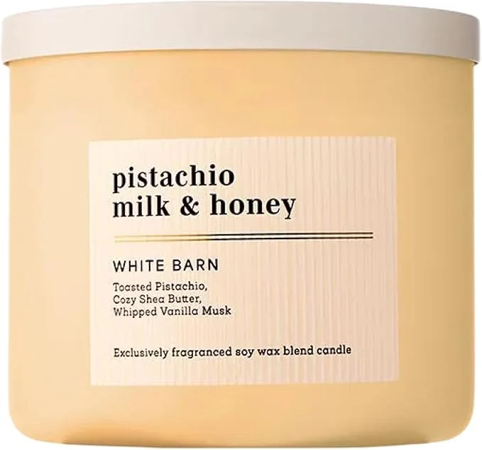 Next-Generation Bath Body Works 3-Wick Candle Pistachio Milk Honey Candle Strong Throw Proven