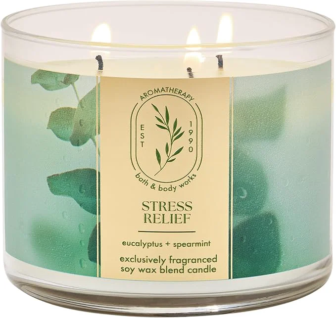 Pure Bath Body Works Eucalyptus Spearmint 3-Wick Candle Elite