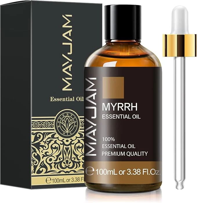 Safe Myrrh Essential Oil 100ML 3.38FL.OZ MAYJAM Premium Myrrh Oil Essential Oils Authentic