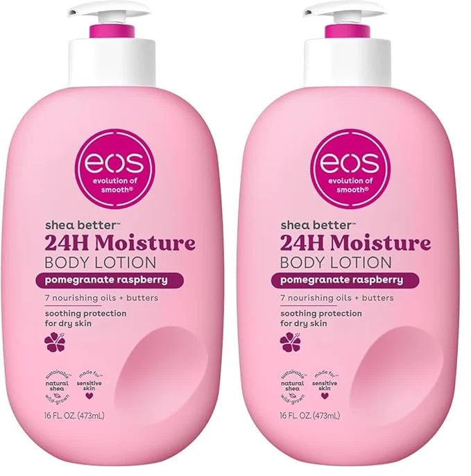 Flexible eos Shea Better Body Lotion Pomegranate Raspberry 24-Hour Moisture Skin Care Innovative