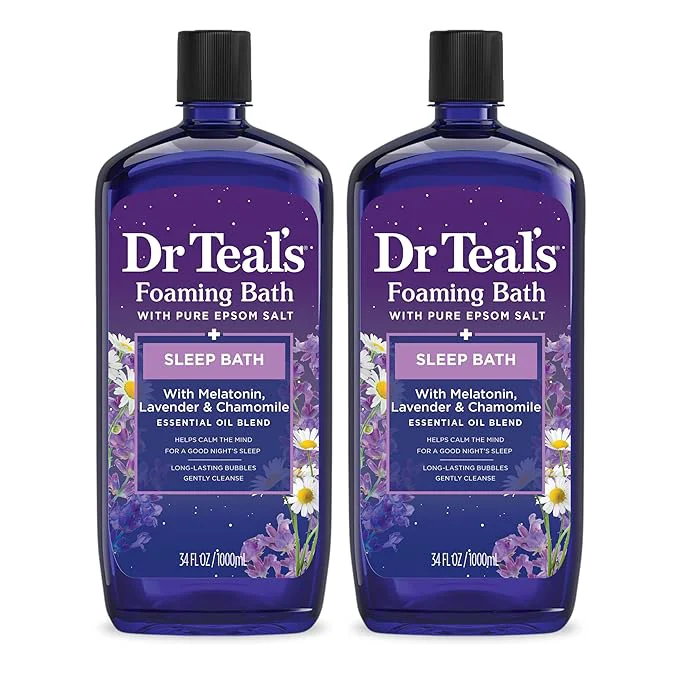 World-Class Dr Teal's Foaming Bath with Pure Epsom Salt Sleep Blend with Melatonin High-Performance