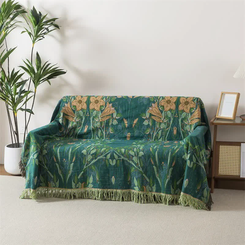 Outstanding Ownkoti Lily Cotton Gauze Tassel Blanket Environmentally Friendly