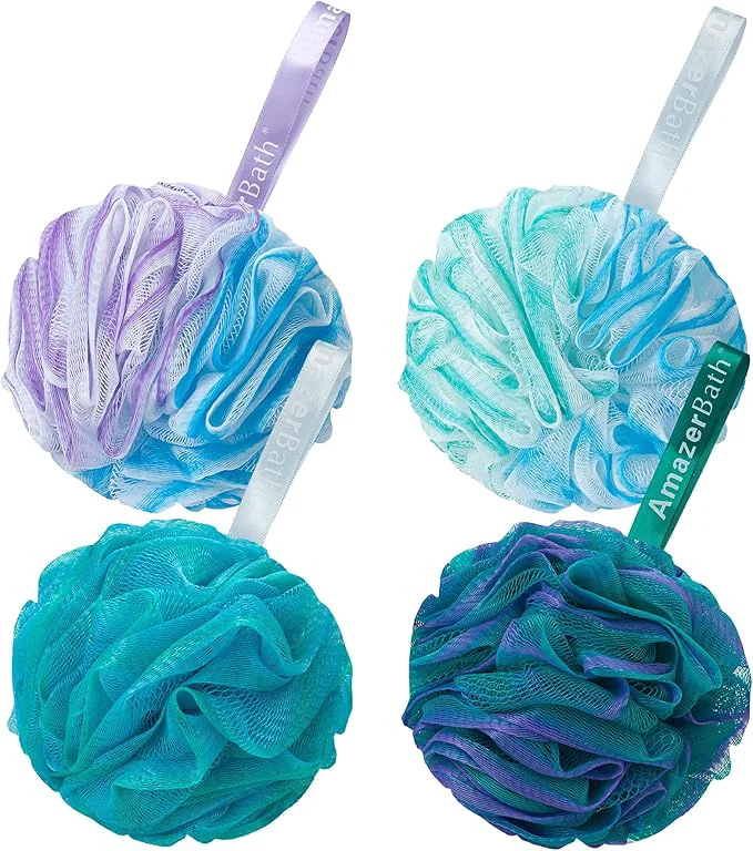 Contemporary AmazerBath Loofah Sponge 75g Piece Exfoliating Bath Sponge Body Scrubber Natural
